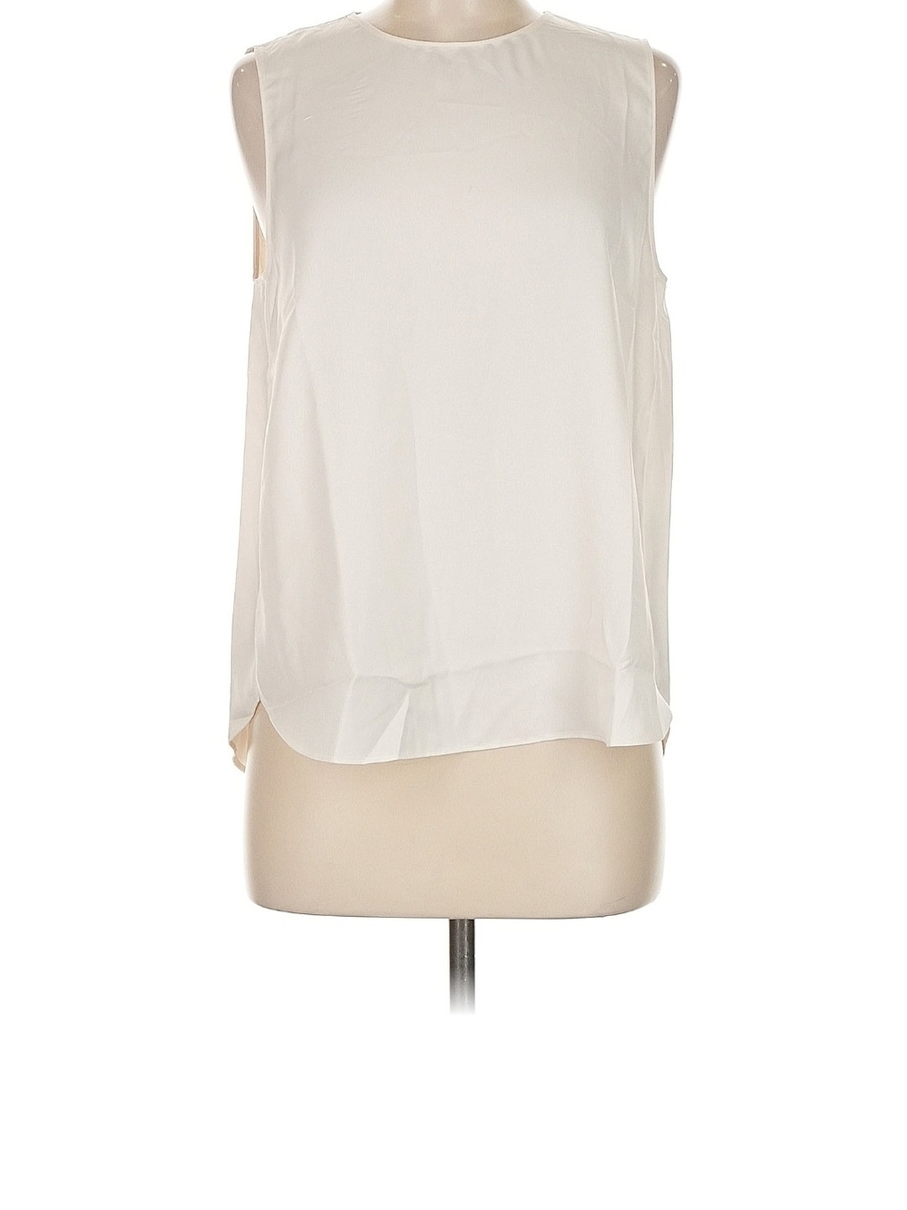 Banana Republic Ivory Chiffon Sleeveless Top